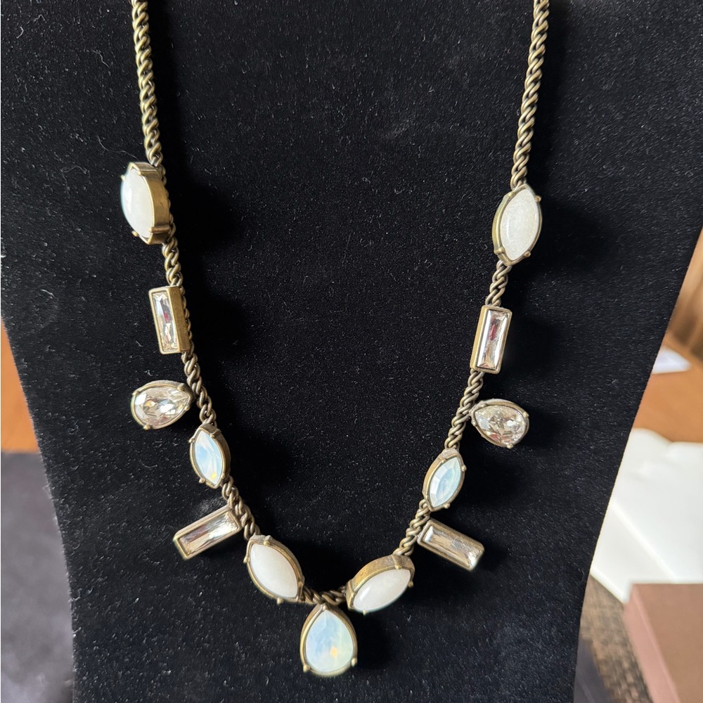 Silpada Vintage-Inspired Quartz, Swarovski Crystal, brass Necklace